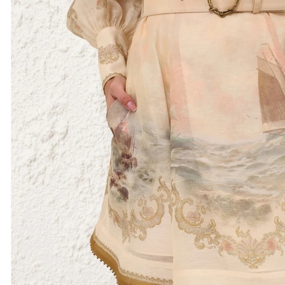 Zimmermann Cream and Tan Mini Dress - Picture 13 of 16